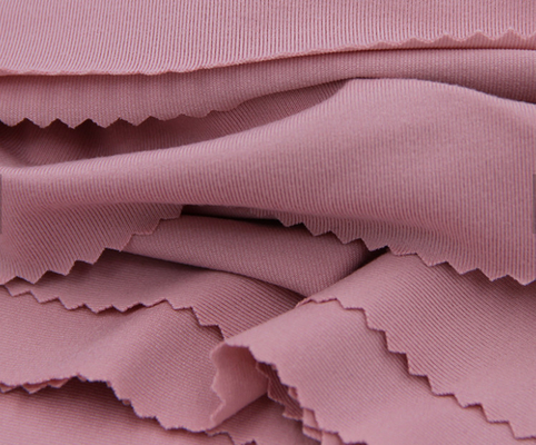 Soft Handle Single Jersey Rajutan Fabric Anti - Pilling 90% Polyester 10% Spandex