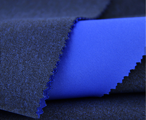 Blue Microfiber Edaran Knit Fabric Air Proofing 94% Polyester 6% Spandex