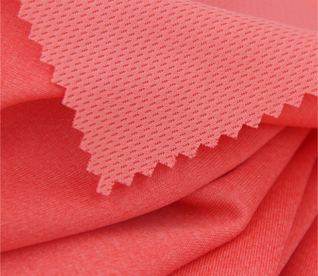 Menjalankan Pakaian Interlock Knit Fabric Honeycomb Mesh Moisture Absorption